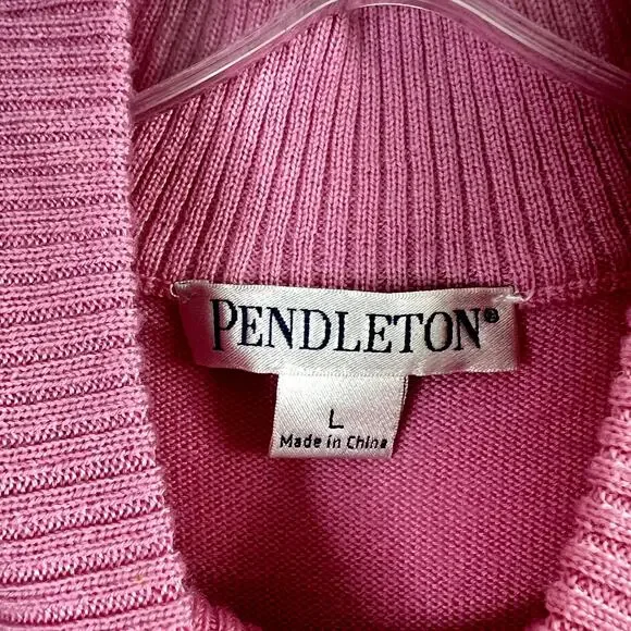 Pendleton Long Sleeve Merino Wool Pullover Sweater Pink Womens Large - Picture 7 of 9